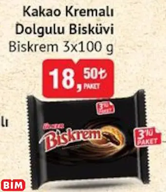 BİSKREM KAKAO KREMALI DOLGULU BİSKÜVİ